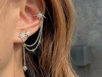 Серьги-каффы с бриллиантами: как украсить ухо без прокола